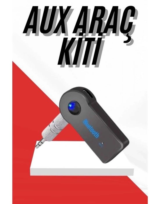 ® Tüm Cihazlara Uyumlu Bluetooth Aux Araç Kiti Siyah