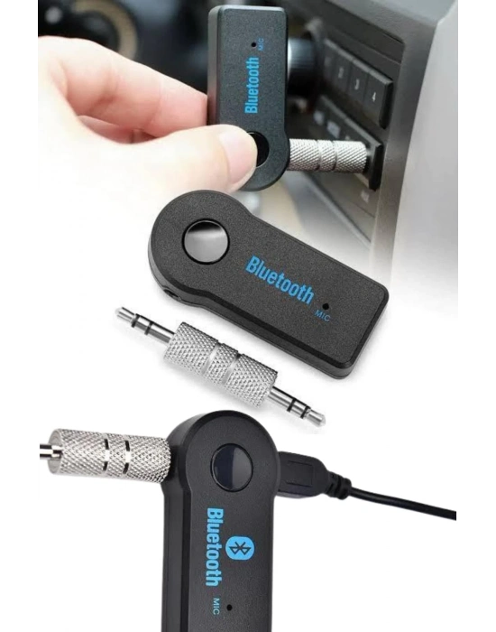 ® Tüm Cihazlara Uyumlu Bluetooth Aux Araç Kiti Siyah