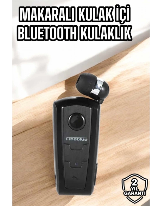 ® Tüm Telefonlara Uyumlu Mikrofonlu Titreşimli Makaralı Bluetooth Kulakiçi Kulaklık