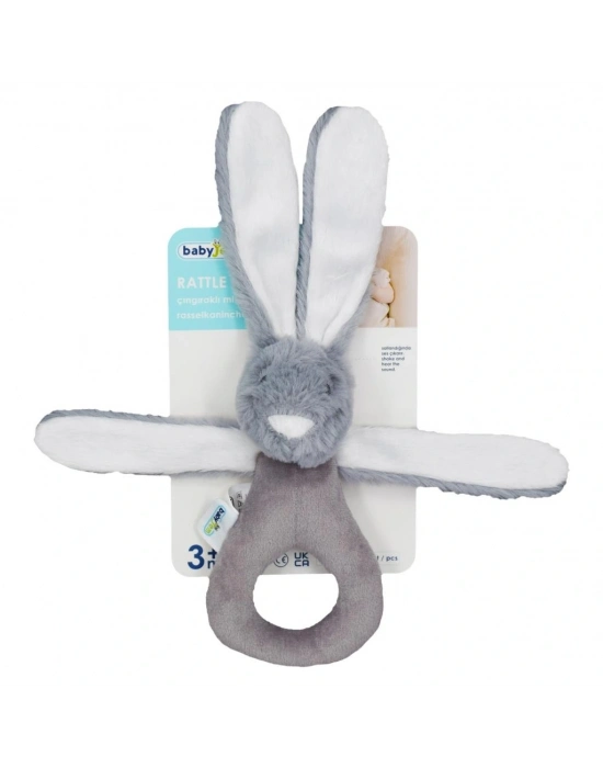 ®  Tutmalı Peluş Mini Tavşan 842 Gri