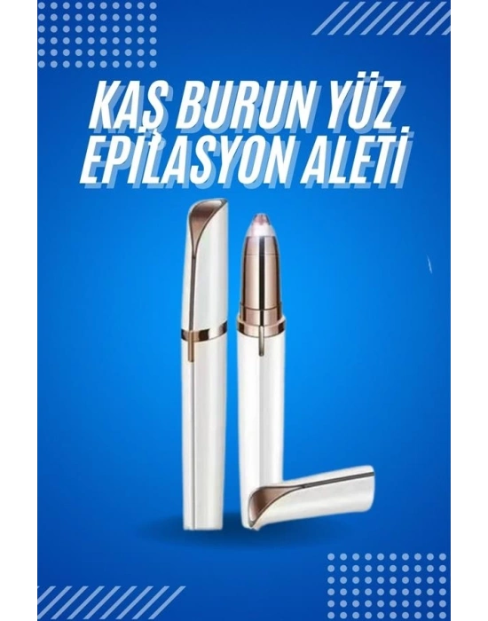 ® Tüy Kıl Alma Kaş Bıyık Unisex Yüz Bakım Epilasyon Aleti Pilli