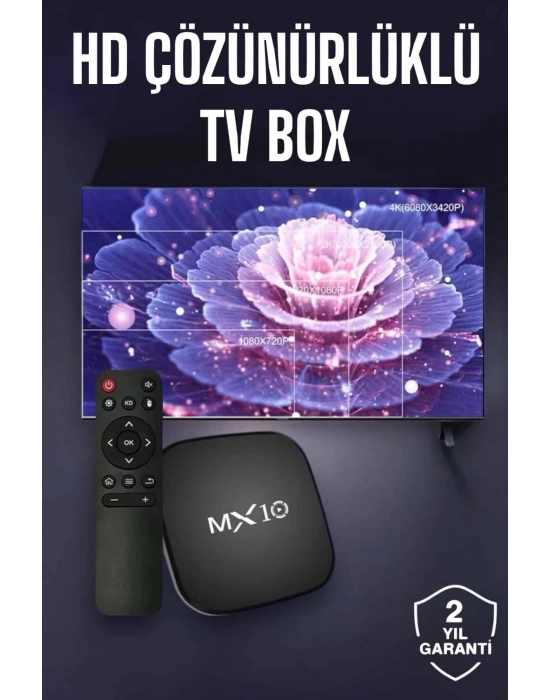 ® TV Box Android Uyumlu 4 Çekirdekli WİFİ Bağlantılı 4K