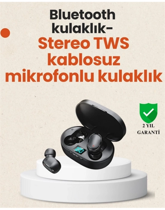 ® TWS Bluetooth Kulaklık Kulak İçi Kablosuz Dijital Göstergeli Çağrı Cevaplayabilen