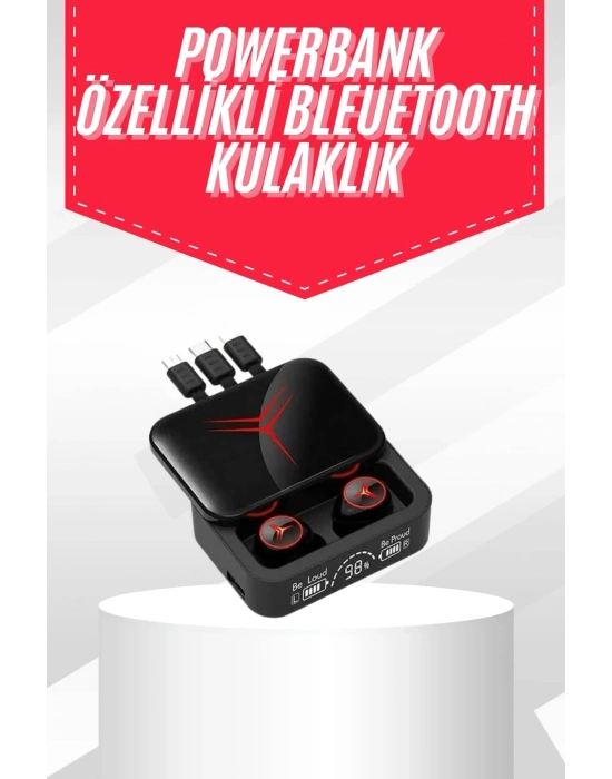 ® Tws Powerbank Kutulu Dijital Göstergeli Bluetooth Kulaklık Kablosuz Kulakiçi Kulaklık