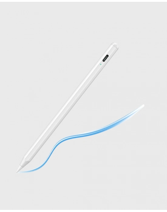 ® Type-C Şarjlı Dokunmatik Kalem – iPad, iPhone ve Android Uyumlu, Sessiz Çalışan