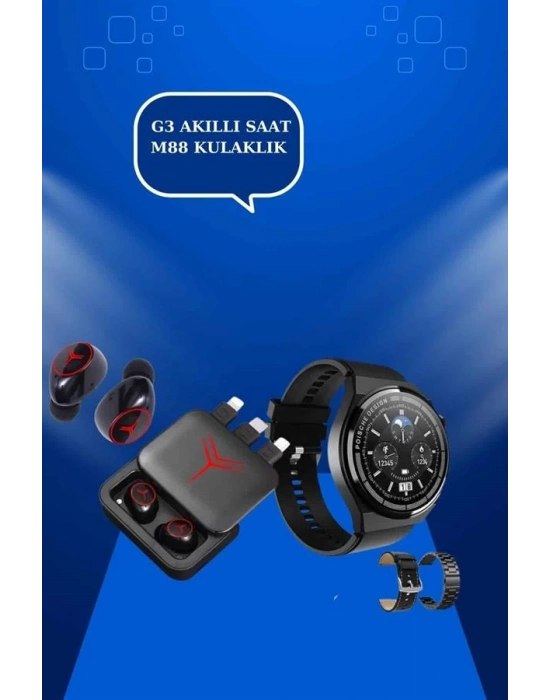 ® Ucuz Kaliteli Akıllı Saat ve Powerbank Bluetooth Kulaklık 5.1 Stereo ANC Özelliği