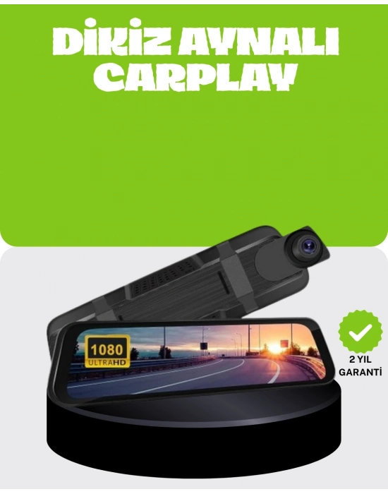 ® Ultra Geniş Açılı Araç Kamerası Dokunmatik Ayna Kayıtlı