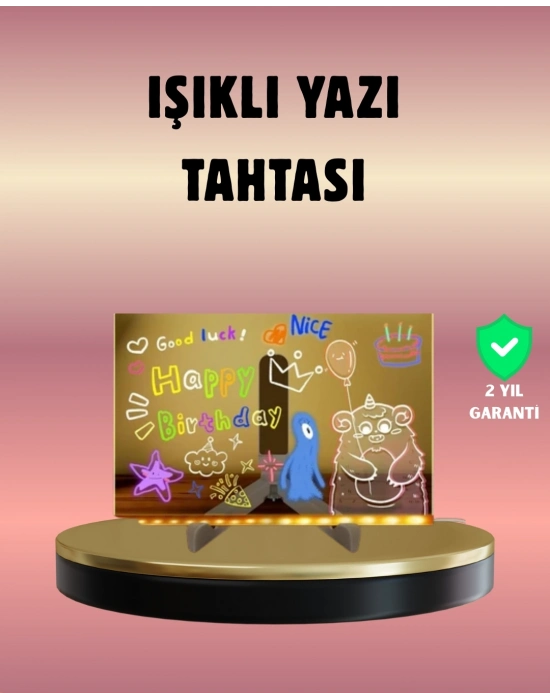 ® USB Bağlantılı LED Akrilik Çizim ve Not Tahtası