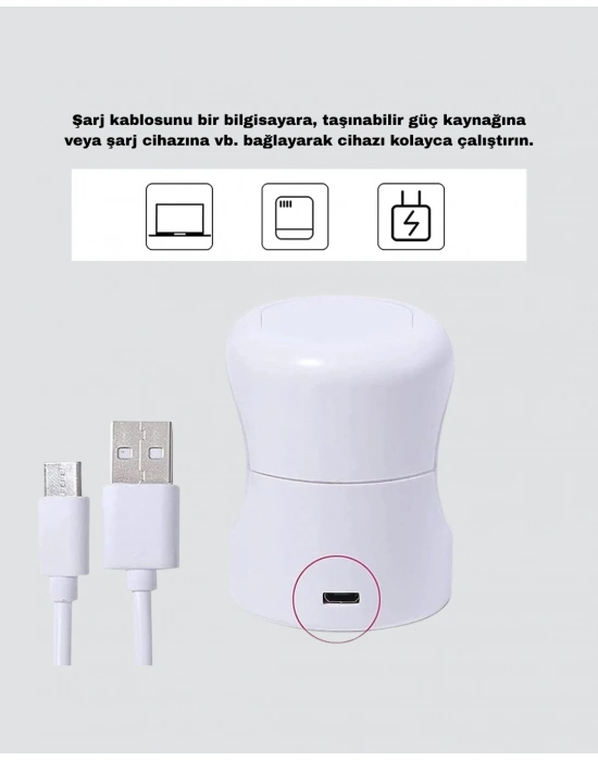 ® USB Bağlantılı Tırnak Kurutucu – Bilgisayar ve Powerbank ile Uyumlu