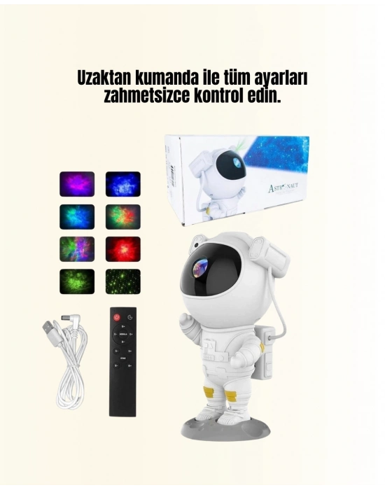 ® USB Güç Bağlantılı Çok Fonksiyonlu Astronot Gece Lambası