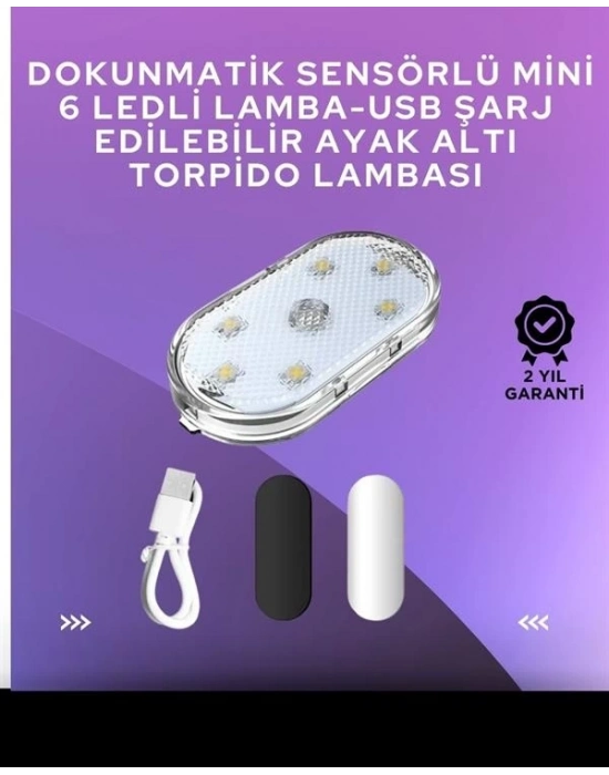 ® USB Şarjlı, 3 Saat Kesintisiz Çalışan Araba Atmosfer Işıkları