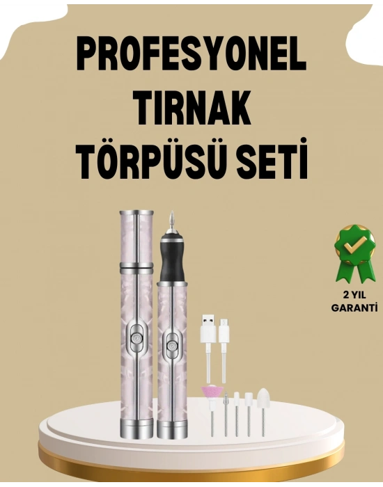 ® USB Şarjlı Profesyonel 20.000 RPM Elektrikli Oje Sökücü ve Tırnak Bakım Aleti