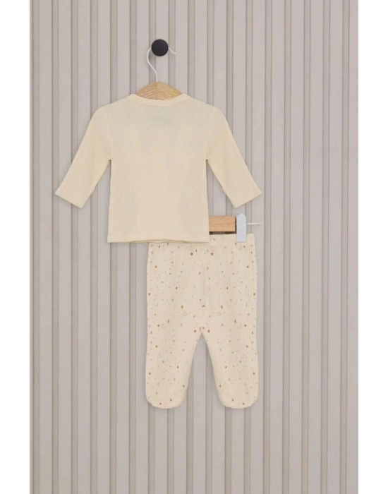 ® U.S.Polo Kız Bebek 5Li Zıbın Seti USB2107 Krem