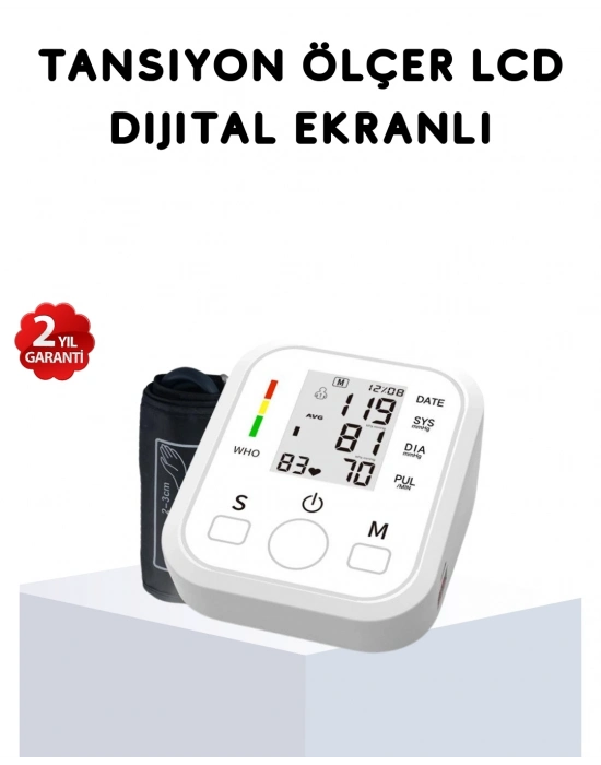 ® Üst Koldan Ölçüm Dijital Tansiyon Aleti – IHB Aritmi Uyarılı ve Çift Hafızalı