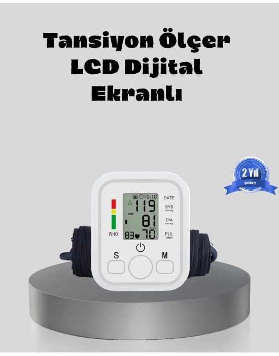 ® Üst Koldan Ölçüm Dijital Tansiyon Aleti – IHB Aritmi Uyarılı ve Çift Hafızalı