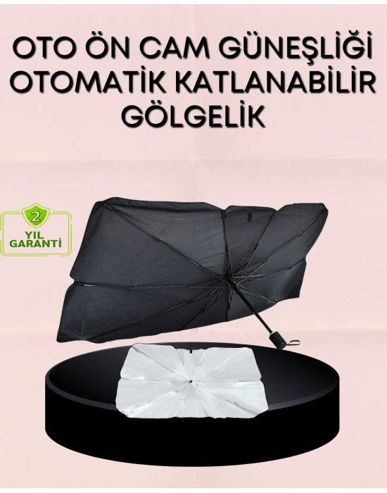 ® UV Korumalı Şemsiye Tipi Oto Güneşliği - Geniş Araç Uyumu