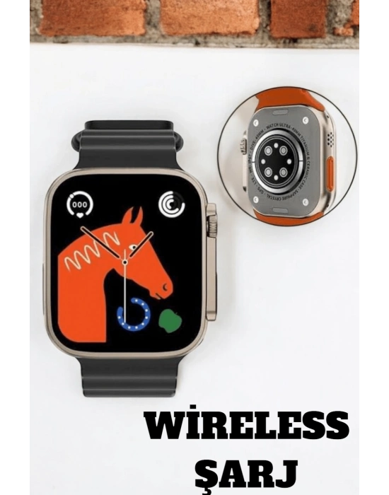 ® Uyku ve Nabız Takipli, Wireless Şarjlı Akıllı Saat Android ve iOS Uyumlu