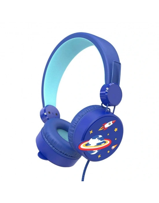 ® Uzay Desenli Mikrofonlu Kulak Üstü Kulaklık