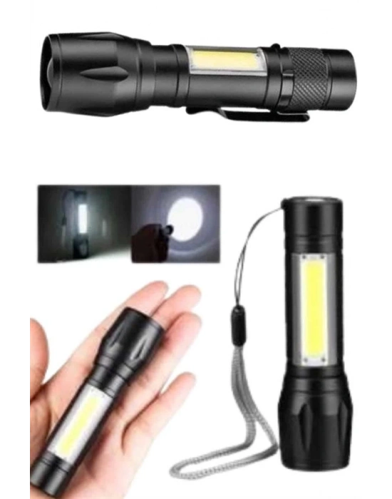 ® Uzun Menzilli Şarjlı El Feneri Uzun Ömürlü Led Işık Lamba