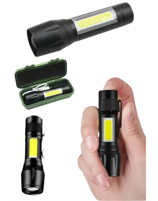 ® Uzun Menzilli Şarjlı El Feneri Uzun Ömürlü Led Işık Lamba