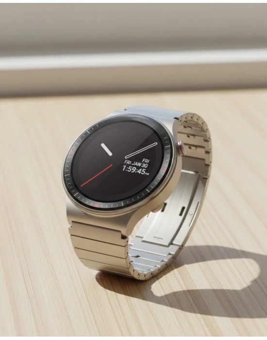 ® Uzun Pil Ömürlü AMOLED Akıllı Saat Torch Işıklı