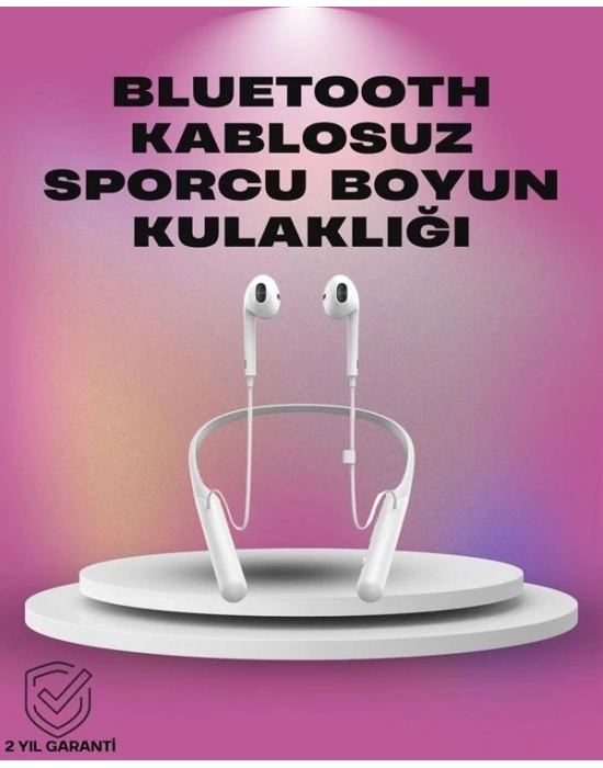 ® Uzun Pil Ömürlü Kablosuz Kulaklık – Boyun Askılı, 100 Saat Kullanım