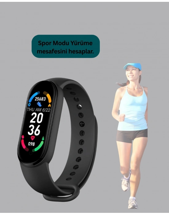 ® uzun şarjlı Spor Akıllı Saat – Adımsayar ve Nabız Ölçer Özellikli