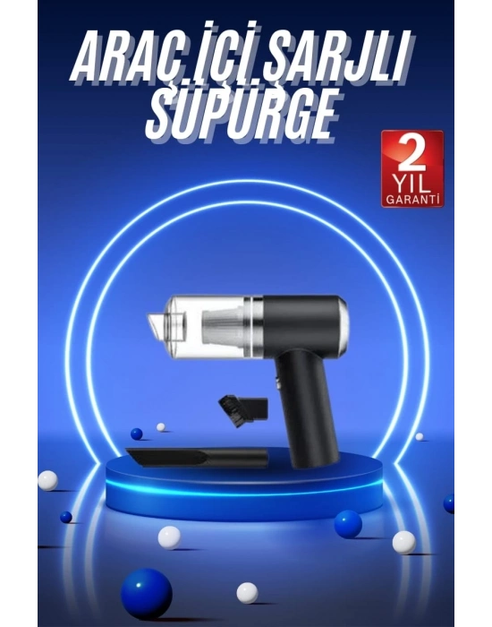 ® Vakumlu Süpürge Şarjlı Elektrikli Mini Taşınabilir Uzun Ömürlü Hazneli