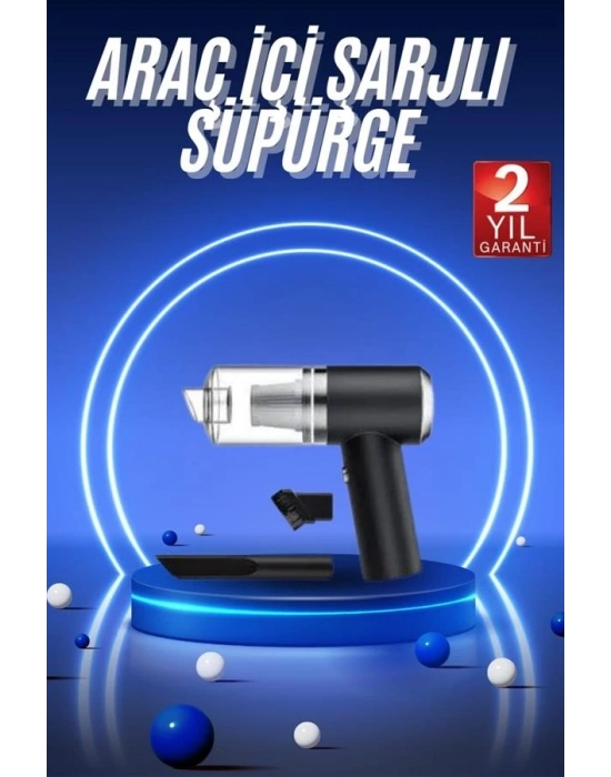 ® Vakumlu Süpürge Şarjlı Elektrikli Mini Taşınabilir Uzun Ömürlü Hazneli