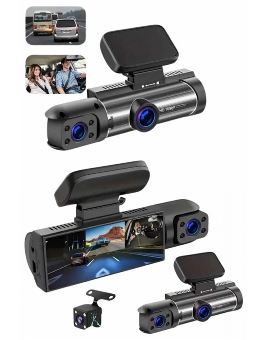 ® Video ve Fotoğraf Kaydedici Sürüş Kamerası Ön ve Arka Çift Kameralı