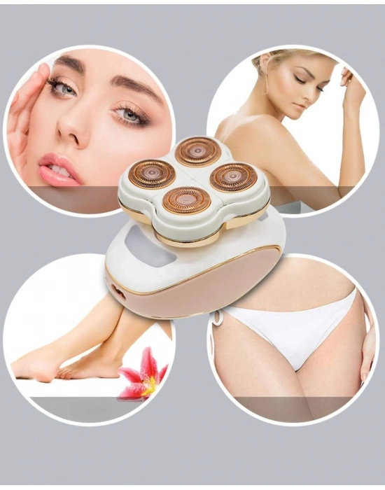 ® Vücut Tüy Temizleme Cihazı Ağrısız Tıraş Dört Kesici Başlık
