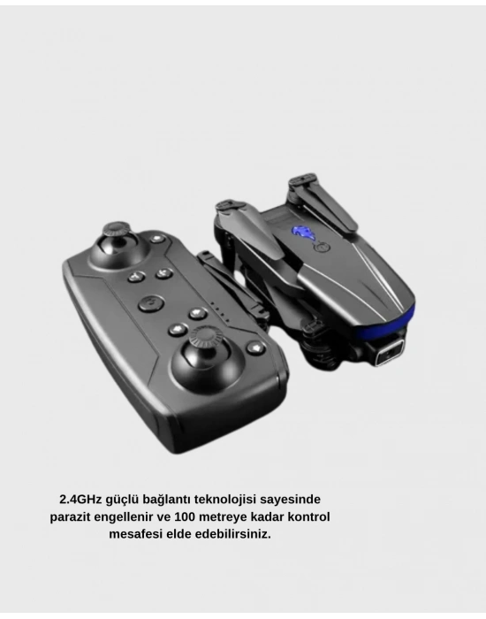® Wi-Fi Bağlantılı 4K Drone Katlanabilir ve 360° Takla Özellikli
