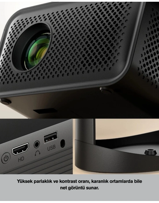 ® WiFi 6 ve Bluetooth 5 Bağlantılı Taşınabilir Projeksiyon Makinesi