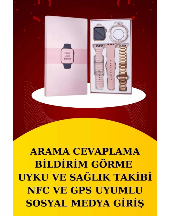 ® Wireless Şarjlı Akıllı Saat ve Dijital Göstergeli Kablosuz Bluetooth Kulaklık Nabız Ölçer