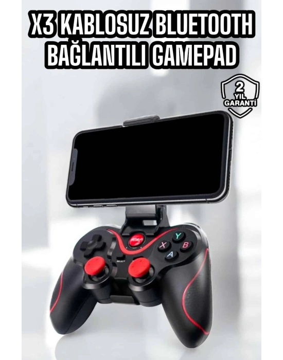 ® X3 Gamepad Oyun Kolu Bluetooth Bağlantılı Gamestick Android Uyumlu