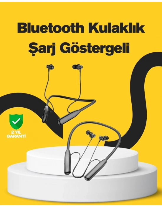 ® Y12 Bluetooth Boyun Bantlı Kulaklık – 100 Saat Pil, Bluetooth 5.3, Dokunmatik Kontrol
