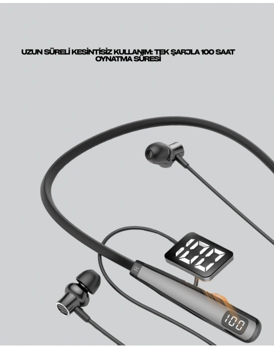 ® Y12 Bluetooth Kablosuz Kulaklık – LCD Pil Ekranı, Kompozit Diyafram, Dokunmatik Panel