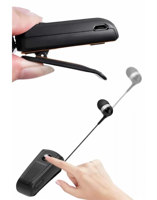® Yaka Kulaklığı Andorid Tüm Cep Telefonlarına Uyumlu Mikrofonlu Titreşimli Makaralı