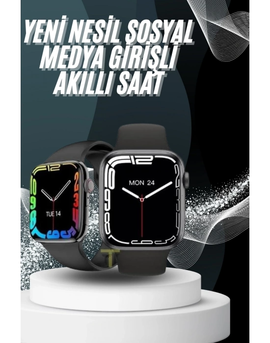 ® Yeni Model Akıllı Saat Dokunmatik Ekran Unisex Amoled Ekran 44 mm