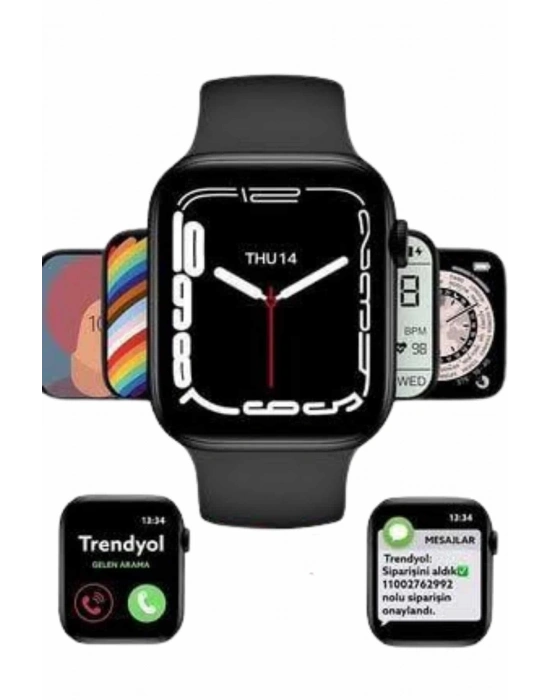 ® Yeni Model Akıllı Saat Dokunmatik Ekran Unisex Amoled Ekran 44 mm