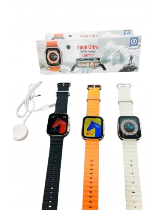 ® Yeni Model Akıllı Saat Ultra Smart Watch Gümüş Kasa 45mm Titreşim