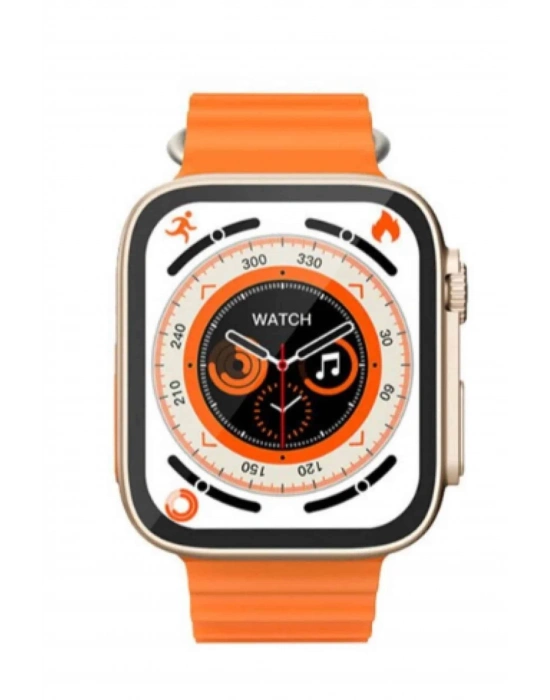 ® Yeni Model Akıllı Saat Ultra Smart Watch Gümüş Kasa 45mm Titreşim