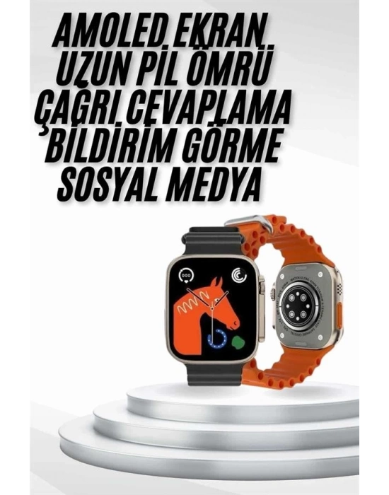 ® Yeni Nesil Akıllı Saat Müzik Dinleme Bildirim Görme Sesli Asistan Desteği