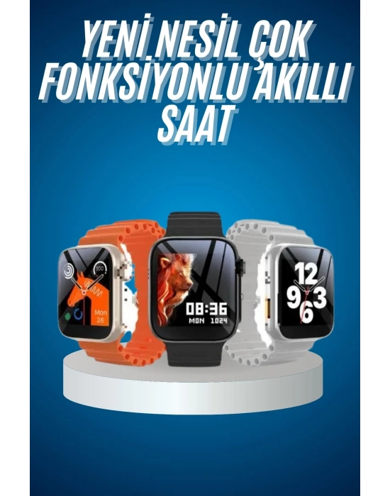 ® Yeni Nesil Akıllı Saat Müzik Dinleme Bildirim Görme Sesli Asistan Desteği
