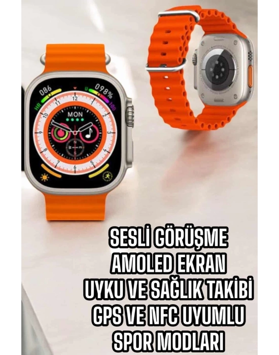 ® Yeni Nesil Akıllı Saat Nabız Ölçer Sağlık Ölçer ve Kalori Ölçer Uyku Takibi NFC Özelliği