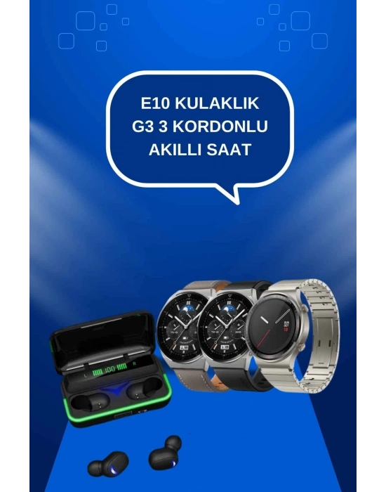 ® Yeni Nesil Akıllı Saat Ve Bluetooth Kulaklık Titreşim Bildirimleri Uyku Takibi