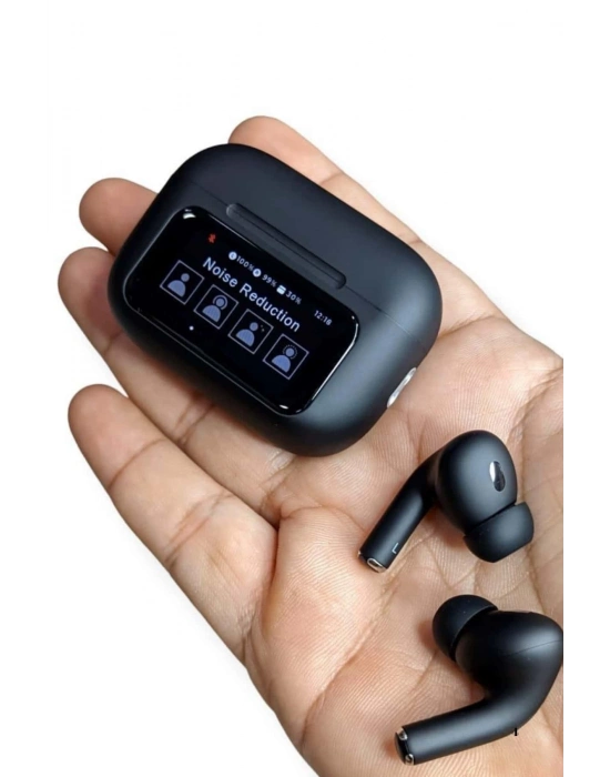 ® Yeni Nesil ANC Özellikli Çağrı Cevaplayan Dokunmatik Ekranlı Bluetooth Kulaklık Siyah