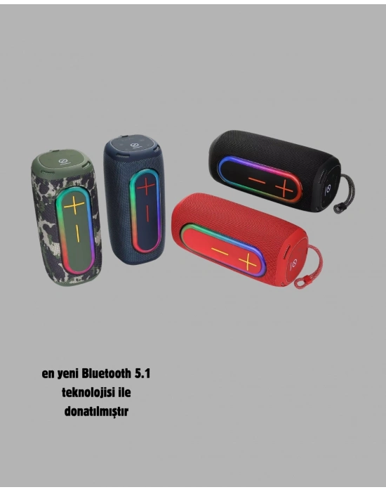 ® Yeni Nesil Bluetooth 5.1 Hoparlör – Güçlü Ses, Hızlı Bağlantı, Uzun Pil Ömrü
