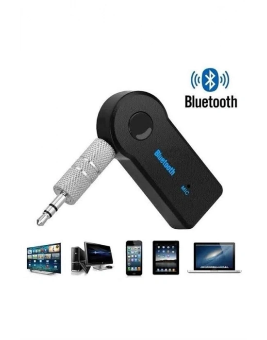 Yeni Nesil Bluetooth Aux Araç Kiti Siyah TV Tablet Telefon Araç Araba
