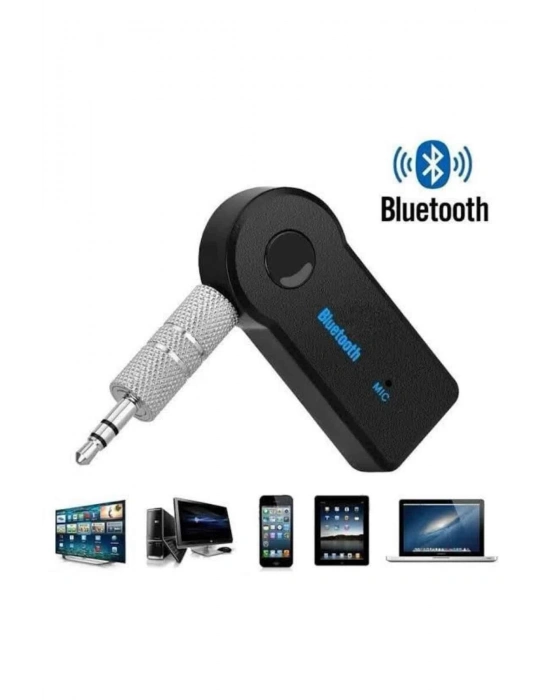 ® Yeni Nesil Bluetooth Aux Araç Kiti Siyah TV Tablet Telefon Araç Araba